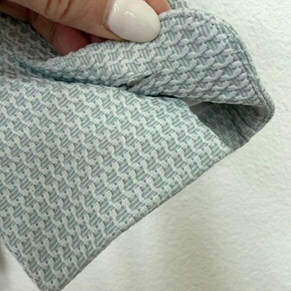 TED BAKER Working Title Textured Zip Jacket Light Blue Cropped 3/4 Sleeve Size 1 - Picture 6 of 10